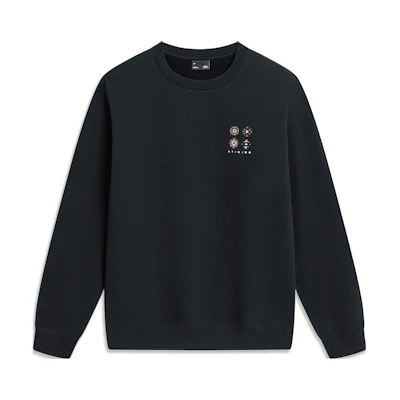 Li-Ning Chinese Culture Series Black Fleece Pullover Sweatshirt Unisex AWDT901-3