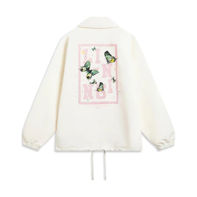 Li-Ning Chinese Culture Series Letter Print Casual Jacket Men’s Off-White AFDT167-1