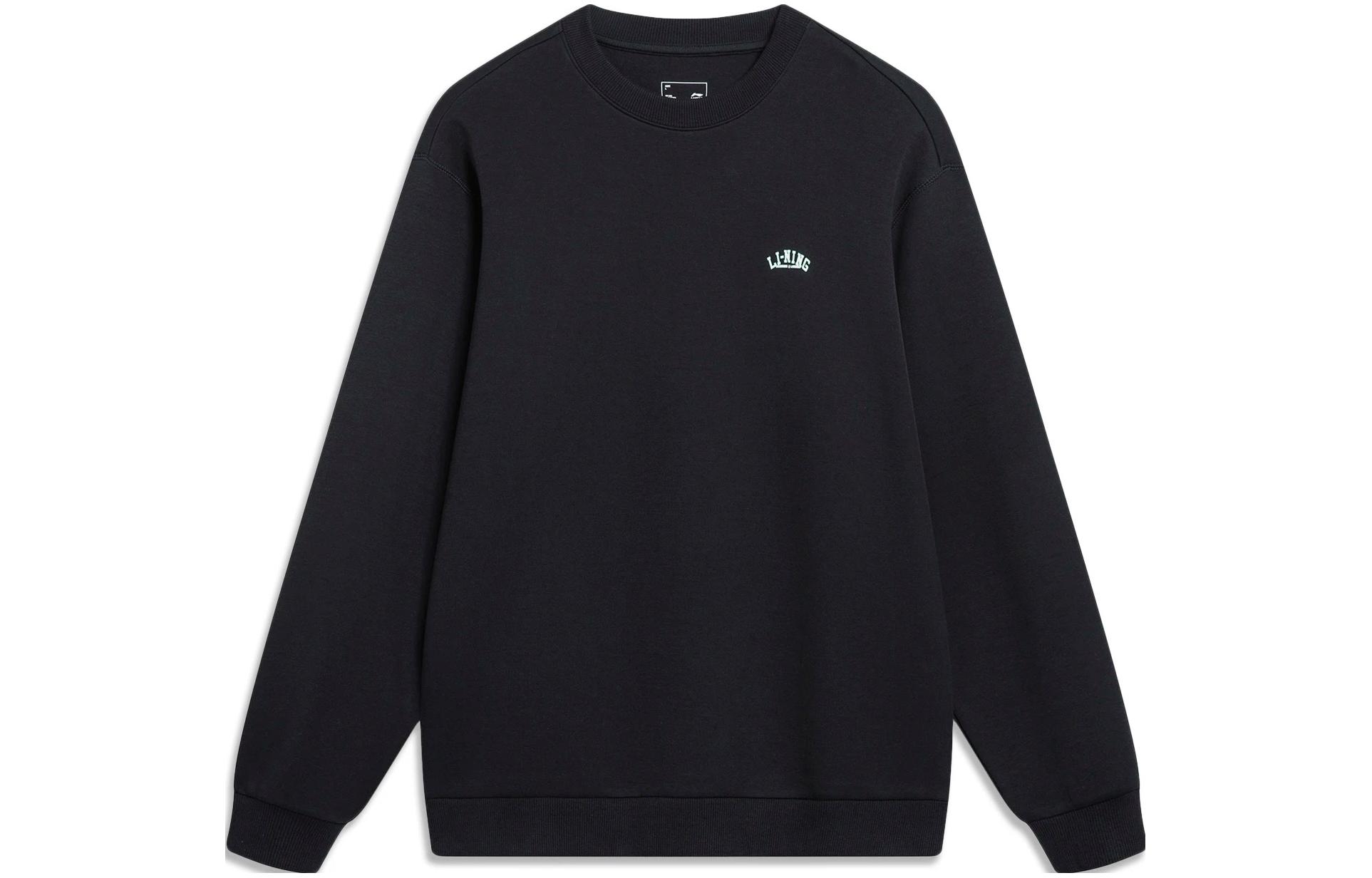 Li-Ning Chinese Culture Series Letter Pullover Hoodie Black AWDT379-3