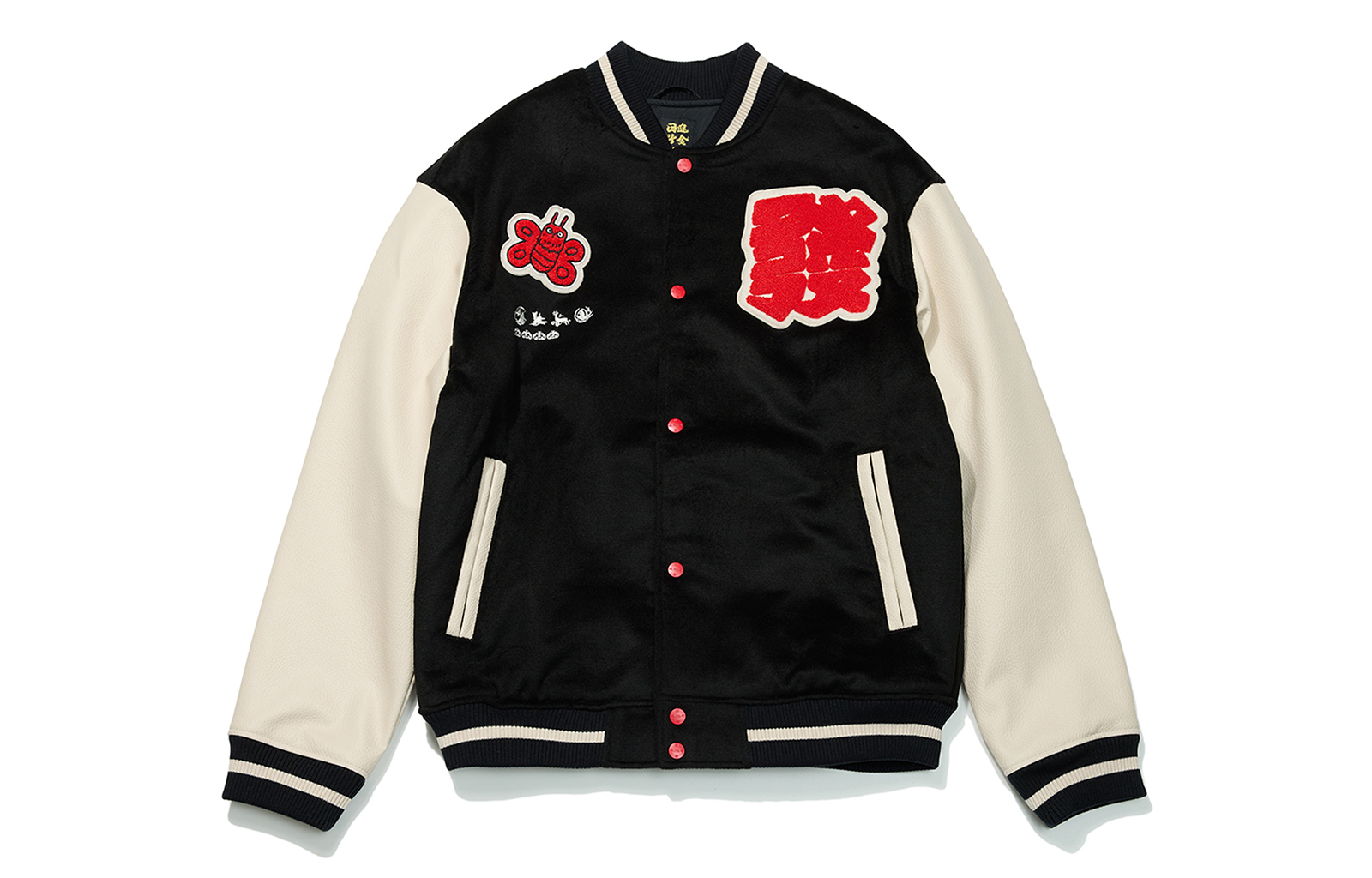Li-Ning Chinese New Year Rabbit Series Embroidered Baseball Jacket Black . AJMT003-3