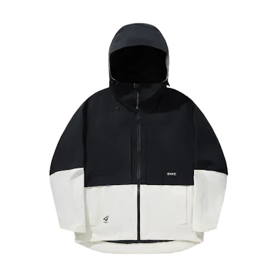 Li-Ning Chinese Ski Series Colorblock Hoodie Jacket Unisex Black Beige AHXT005-1