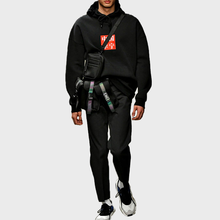 Shop 리닝 중국 호랑이 학 후디 블랙 풀오버 AWDN925-2