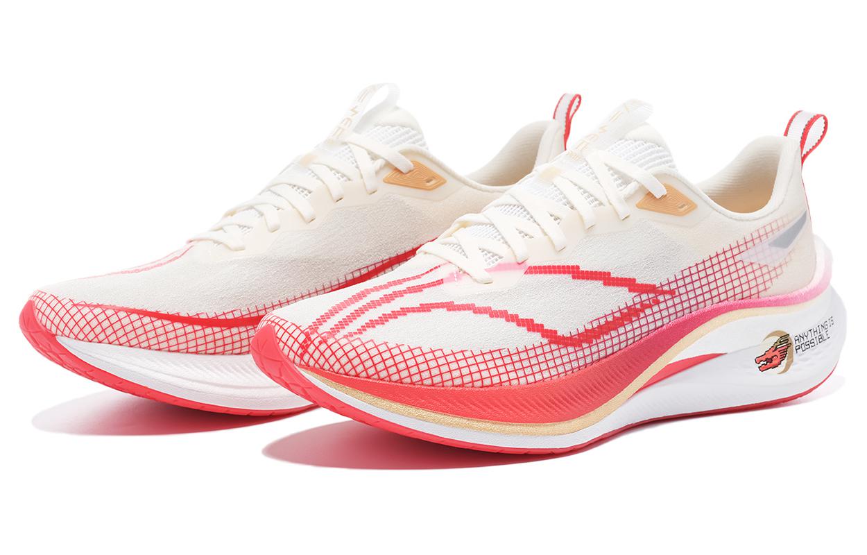 Lookbook LiNing李寧 赤兔7 pro 高回彈 輕量減震 龍年限定 減震防滑耐磨 低幫 專業競速跑步鞋 男款 白紅