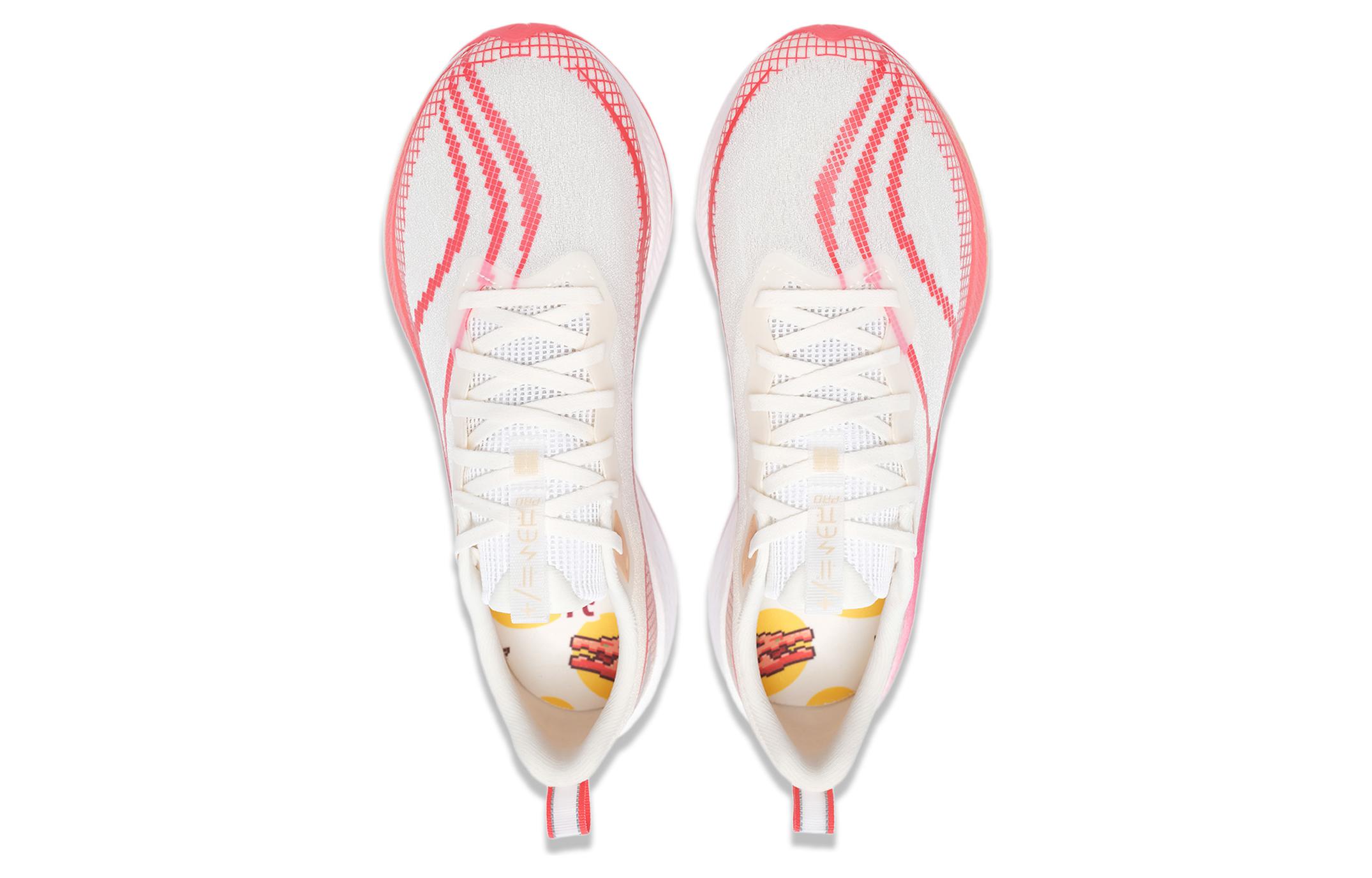 Shop LiNing李寧 赤兔7 pro 高回彈 輕量減震 龍年限定 減震防滑耐磨 低幫 專業競速跑步鞋 男款 白紅