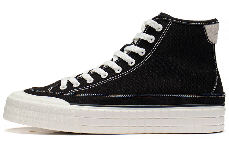 Li-Ning Classic Canvas Hi Shoes 'Black White' AGCS255-4