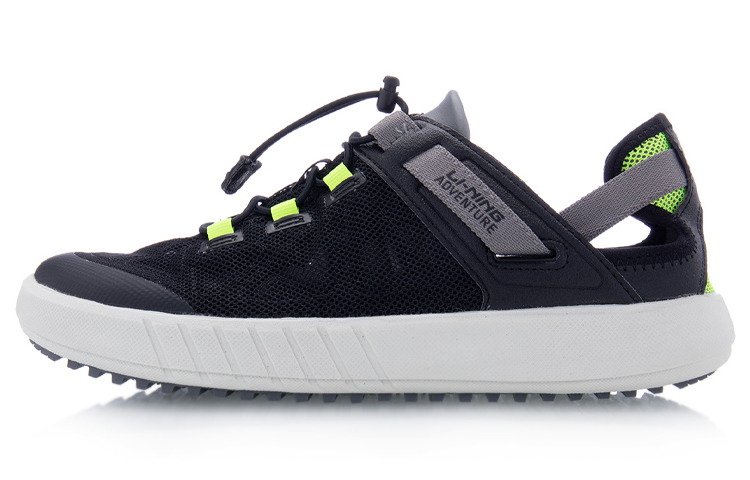 Li-Ning Classic Casual Shoes Unisex 'Black Green' AGCQ111-2
