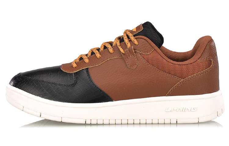 Li-Ning Classic Casual Skate Shoes 'Black Brown' AGCM045-1