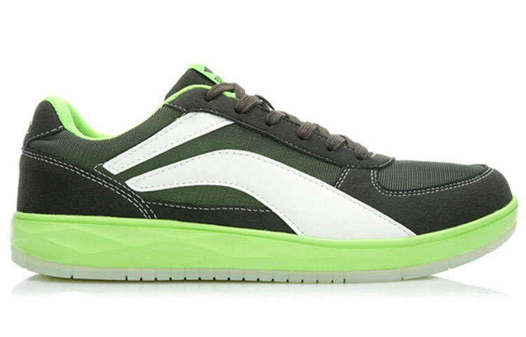 Li-Ning Classic Casual Skate Shoes 'Grey Green' 圖 2
