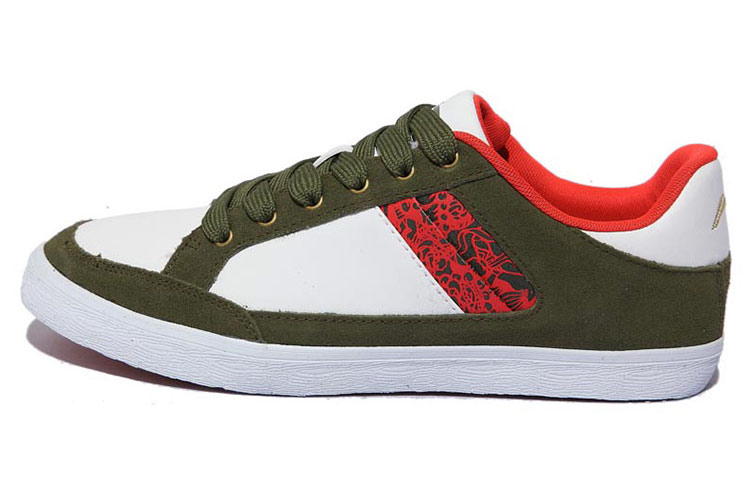 Li-Ning Classic Casual Skate Shoes 'White Green' ALCG027-1