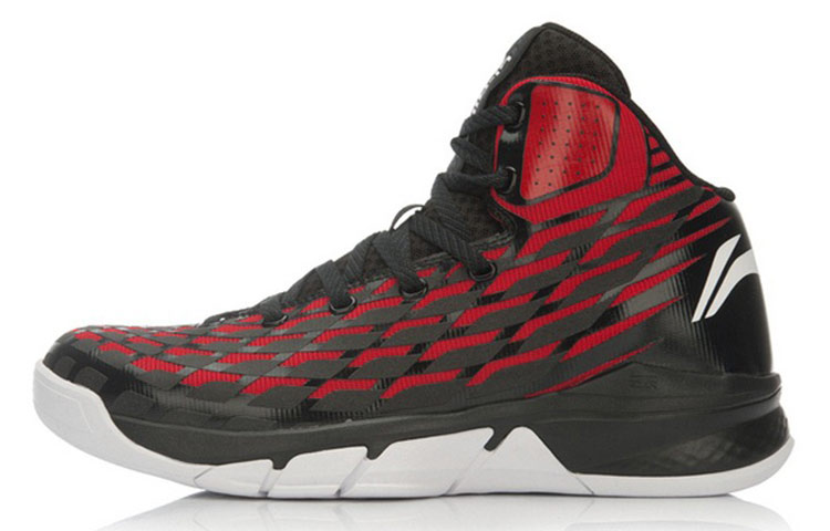 Li-Ning Classic Comfort High-Top Running Shoe 'Black Red' ABFK033-2