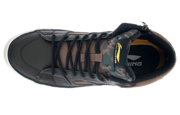 Lookbook 李寧クラシックハイカットスニーカー（茶） ALAJ013-2