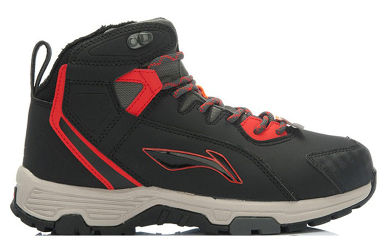 Order LiNing李寧 舒適透氣經典 中筒休閒跑步鞋 紅黑