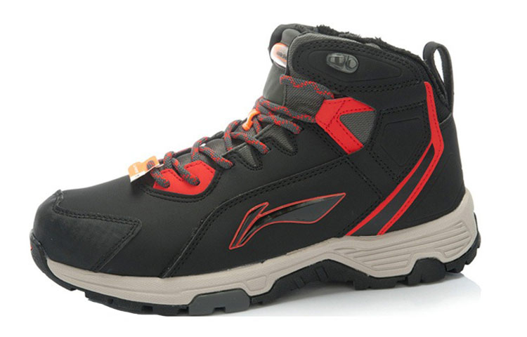 Lookbook LiNing李寧 舒適透氣經典 中筒休閒跑步鞋 紅黑