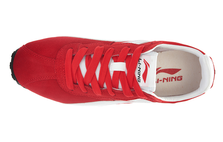 Lookbook Li-Ning Classic Retro Low ''Rot Weiß'' Sneakers ALCJ061-5