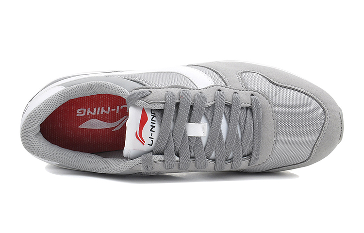 Shop Li-Ning Classique Rétro Running ''Gris Blanc'' ALCJ069-5