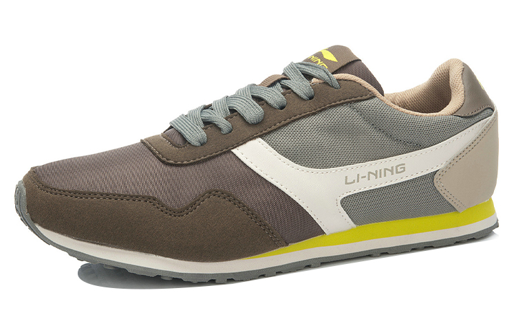 Order Li-Ning Scarpa da Corsa Retrò Classica ''Marrone Grigio Giallo'' ALCJ067-1