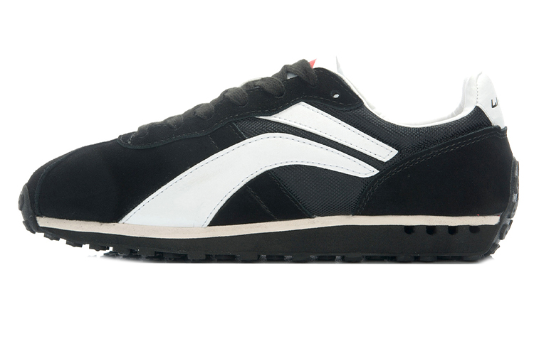 Li-Ning Classic Retro Running Shoes 'Black White' ALCJ061-7