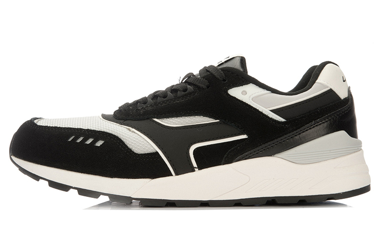 Li-Ning Classic Retro Running Shoes 'Black White' ARCL023-2