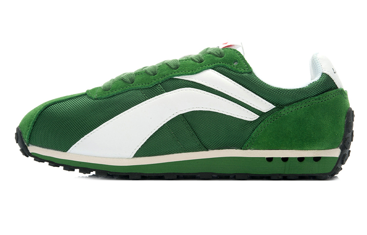 Li-Ning Classic Retro Running Shoes 'Green White' ALCJ061-3