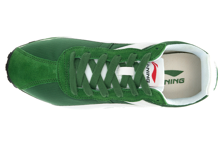 Lookbook Li-Ning Klassische Retro-Laufschuhe ''Grün Weiß'' ALCJ061-3