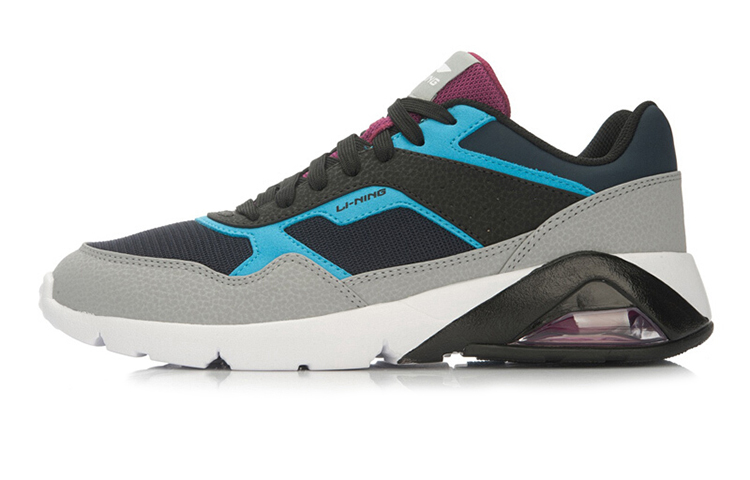 Buy LiNing李寧 半掌氣墊減震 經典跑鞋 藍灰紫