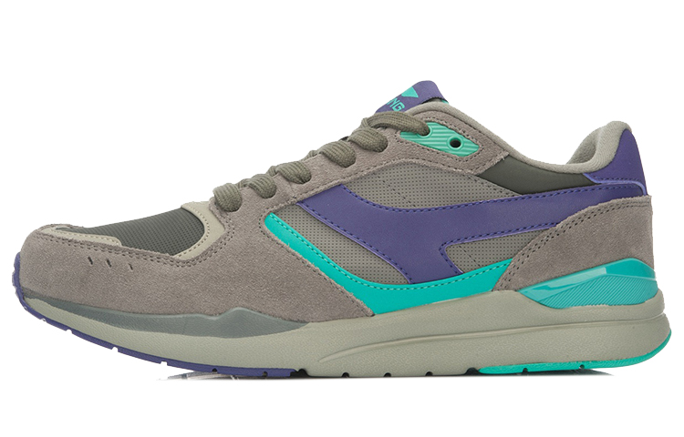 Li-Ning Classic Running Shoes 'Glory Grey-Purple-Green' ALCJ109-8