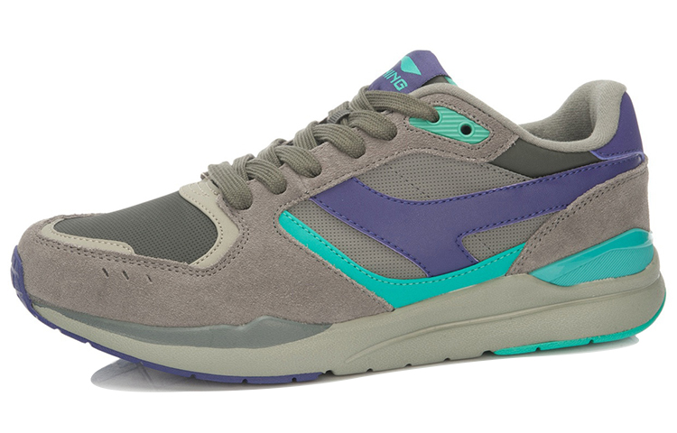 Order Li-Ning Classic Running Shoes 'Glory Grey-Purple-Green' ALCJ109-8