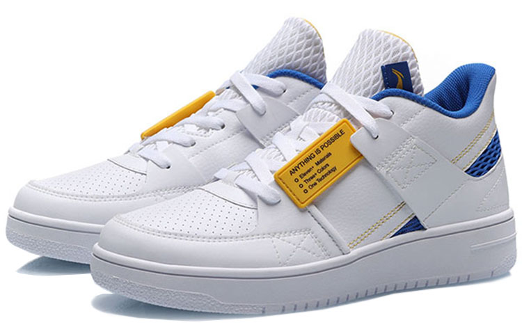 Lookbook Li-Ning Classic Skateboarding Low 'White Blue Yellow' AGBP061-2