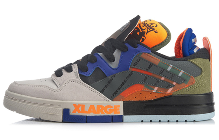 Li-Ning Classic Skateboarding Low x Xlarge 'Grey Orange' AGCQ383-1