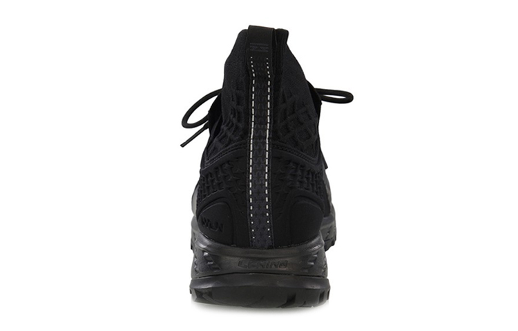 Shop 李宁全黑高帮跑鞋 ARHN217-1