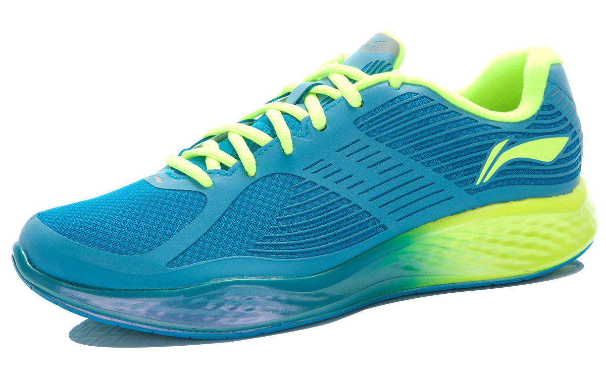 Order Li-Ning Cloud Dämpfung Laufschuhe ''Blau Grün'' ARHJ005-8