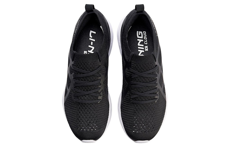 Shop Li-Ning Cloud III Knit Low 'Black and White' ARHN023-6