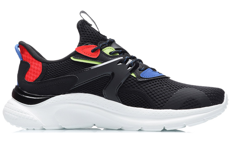 Order LiNing李寧 流雲 減震防滑耐磨 低筒 跑步鞋 黑紅藍