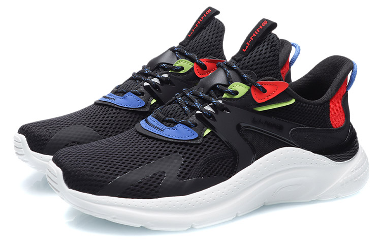 Lookbook LiNing李寧 流雲 減震防滑耐磨 低筒 跑步鞋 黑紅藍