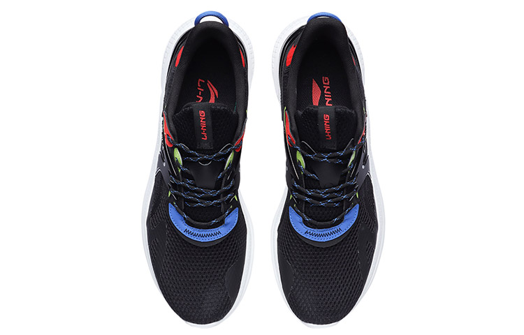Shop LiNing李寧 流雲 減震防滑耐磨 低筒 跑步鞋 黑紅藍