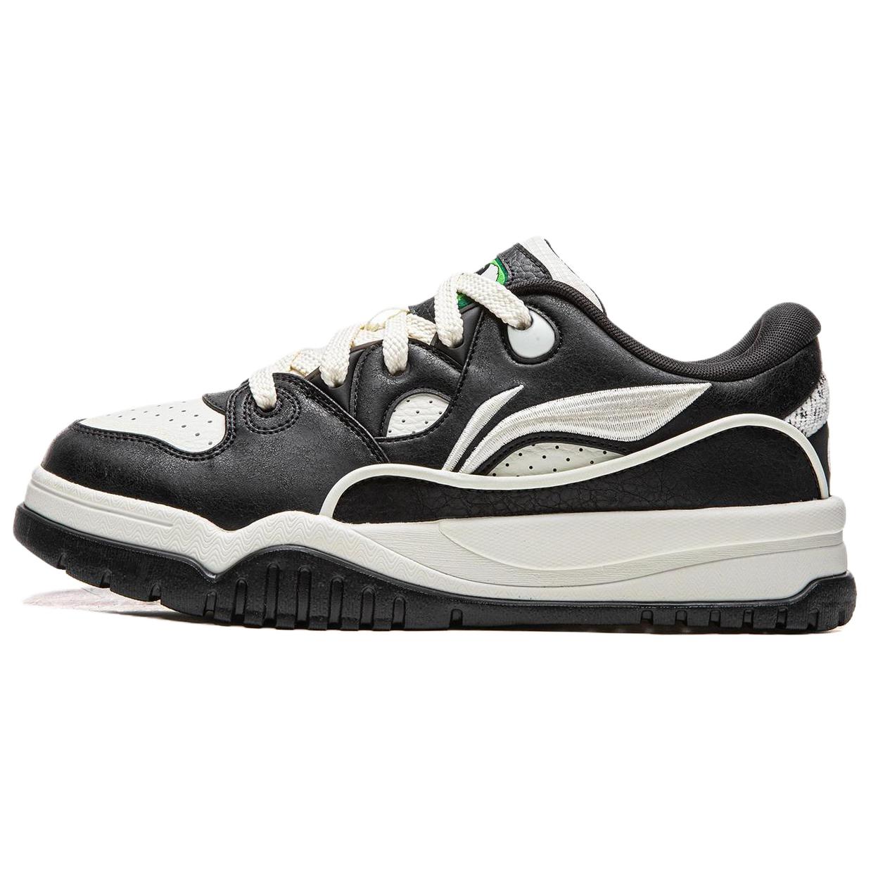 Li-Ning CNY Retro Classic Low-Top Sneakers Black/White Lightweight Casual Shoes AGCW011-2