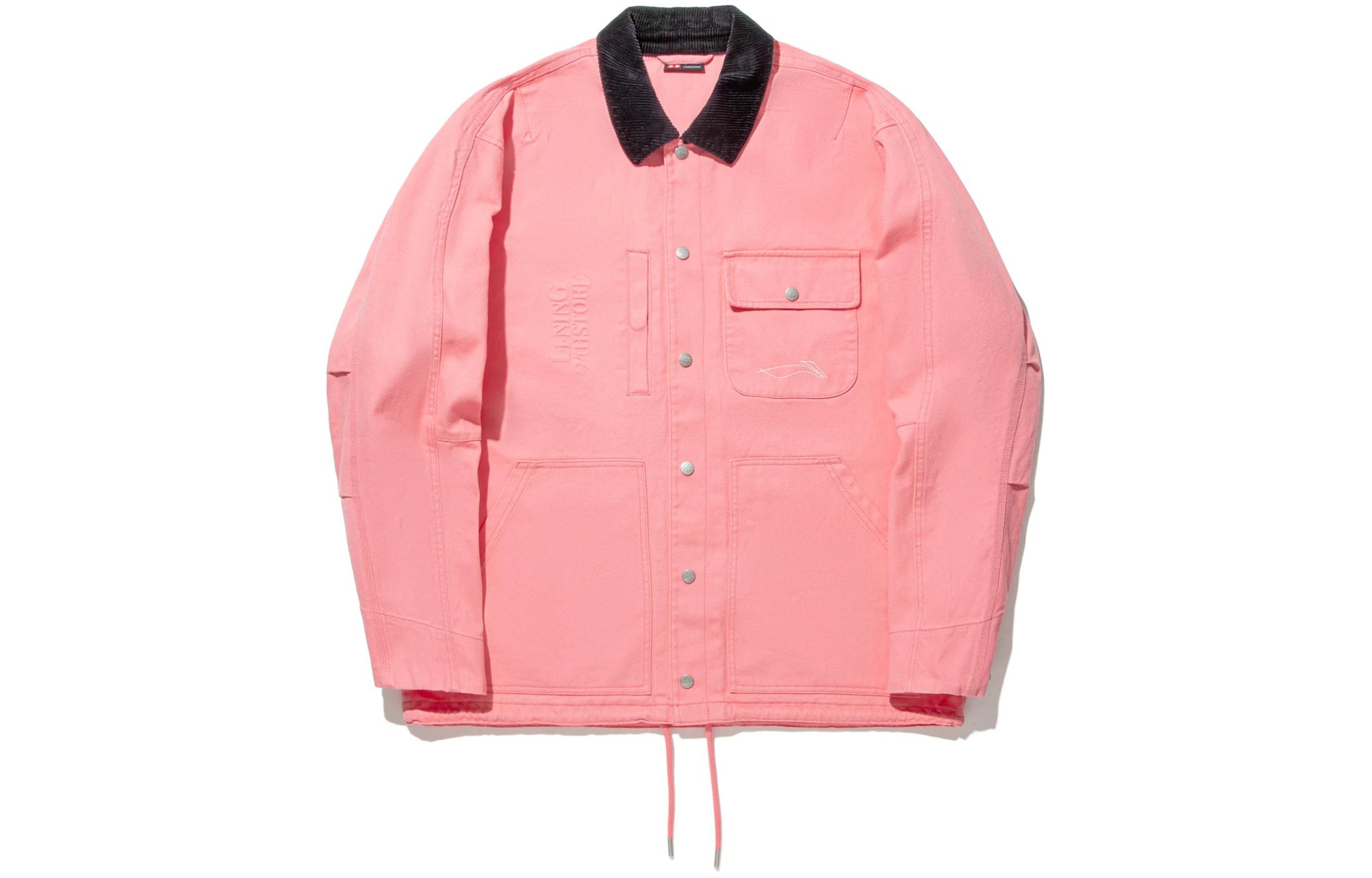 Li-Ning Color-Block Loose Fit Casual Jacket Peach Pink AFDU251-3