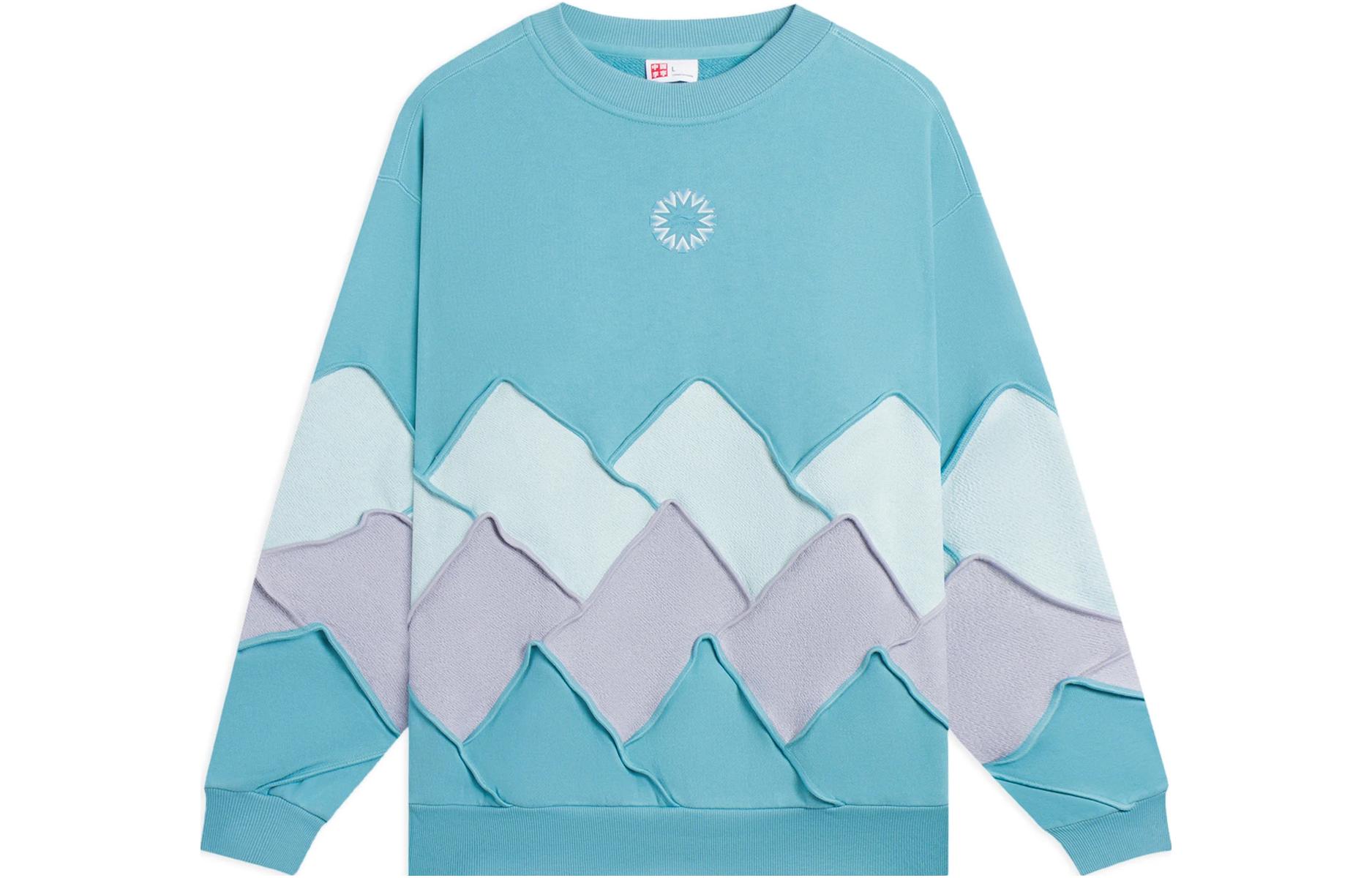 Li-Ning Color-Block Sports Sweatshirt Sea Blue AWDSC79-3