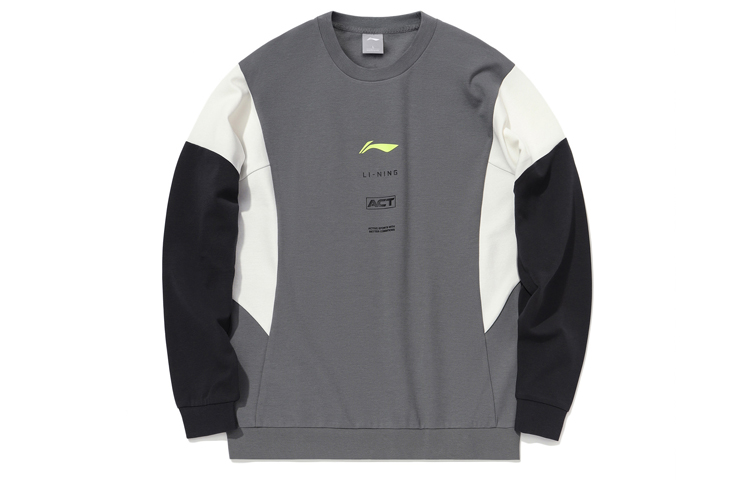 Li-Ning Color-Block Training Pullover Sweatshirt Dark Gray AWDQ443-2