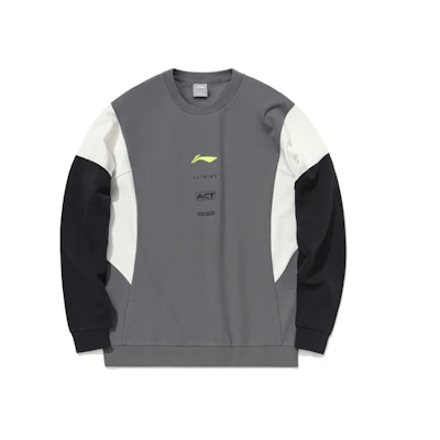 Li-Ning Color-Block Training Pullover Sweatshirt Dark Gray AWDQ443-2