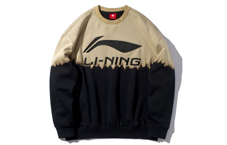 Li-Ning Color Block Pullover Sports Sweatshirt Men’s Black AWDP871-1