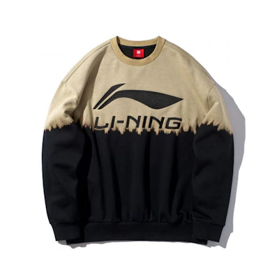 Li-Ning Color Block Pullover Sports Sweatshirt Men’s Black AWDP871-1