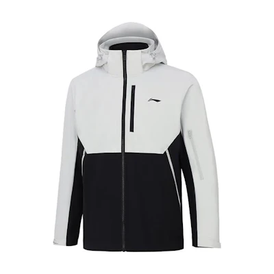 Li-Ning Colorblock 3-in-1 Hooded Sports Jacket - Riverstone Gray AWBT015-2