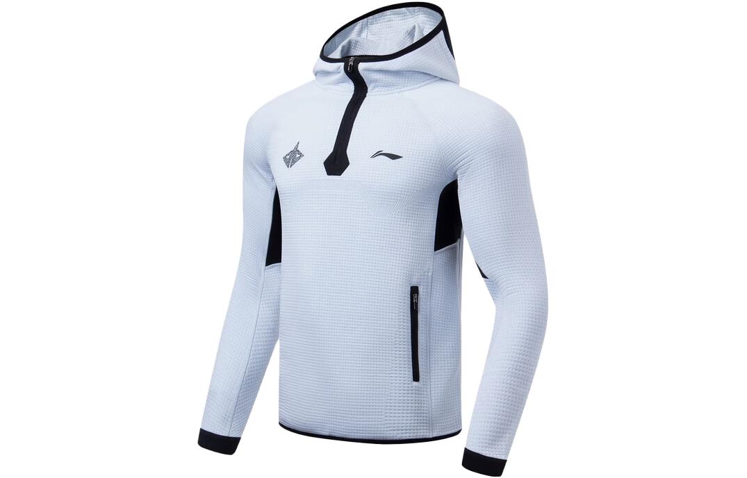 Li-Ning Colorblock Basketball Hoodie Standard White AWDT079-2