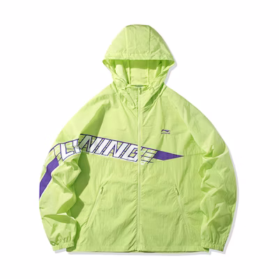 Li-Ning Colorblock Logo Print Hooded Jacket New Leaf Green AFDQ217-4