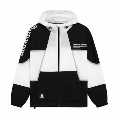Li-Ning Colorblock Loose-Fit Hoodie Jacket with Graphic Logo Print AFDS481-1