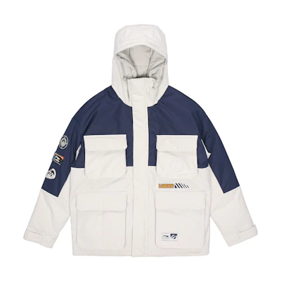 Li-Ning Colorblock Multi-Pocket Hooded Down Jacket - Winter Fashion Series AYMS265-2