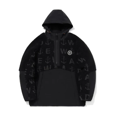 Li-Ning Colorblock Pullover Hoodie in Black AWDQ691-1