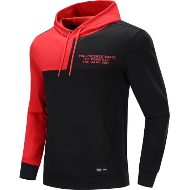 Li-Ning Colorblock Pullover Hoodie Standard Black - Sports Fashion Series AWDP261-2