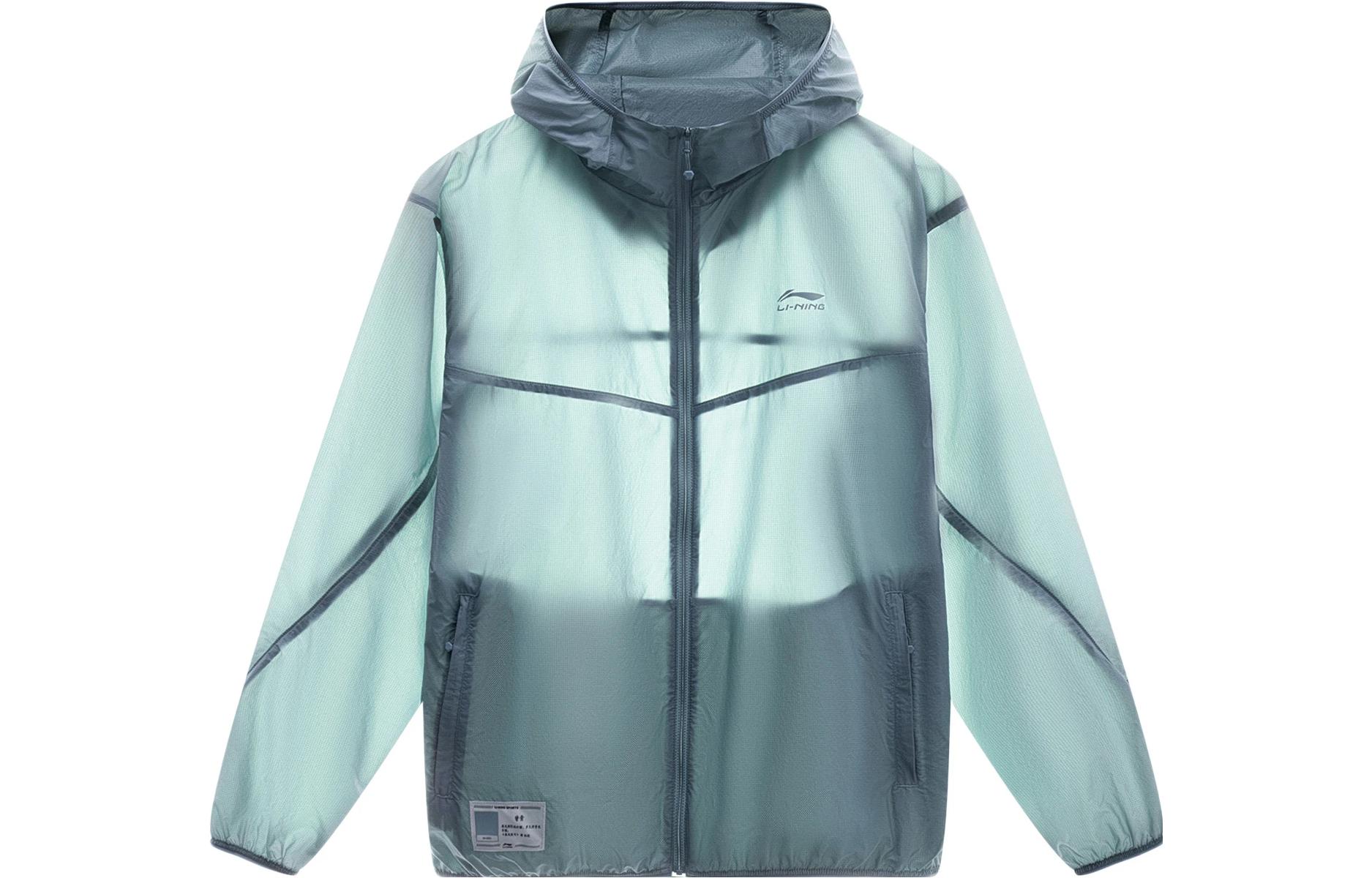 Li-Ning Colorblock Zip Hoodie Jacket - Lime Green Anti-UV Sports Style AFDT163-2